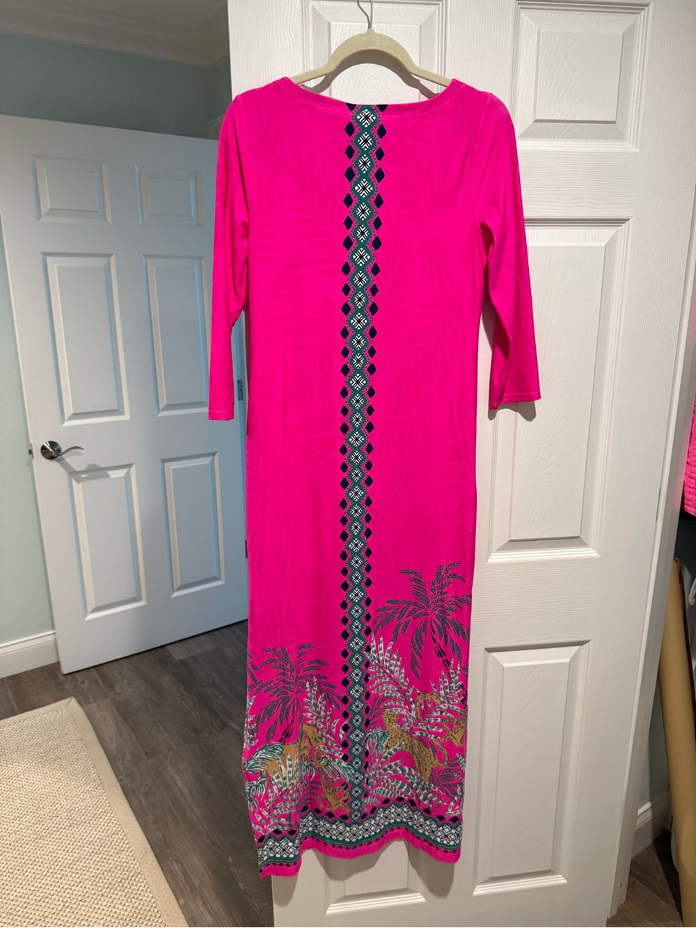 Lilly Pulitzer Hot Pink Tropical Print Maxi Dress - Picture 4 of 4
